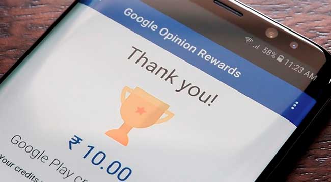 Google Opinion Rewards paga